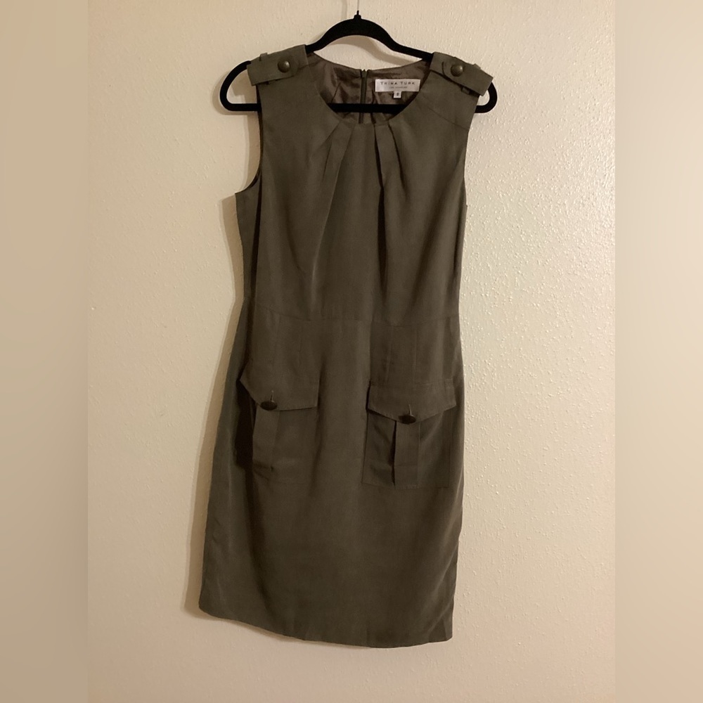 Sleeveless Olive Green Shift Dress NA-KD SLEEVELESS MINI Shift - Main Image
